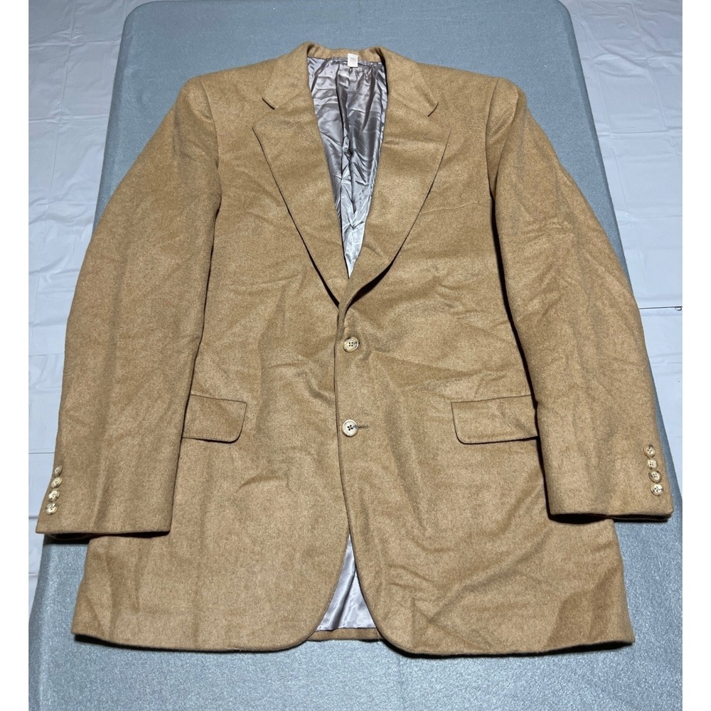 Hickey Freeman Roots II Blazer 42L 100% Camel Hair Tan Sport Coat USA Made
